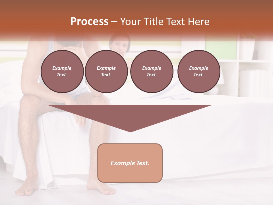 A Man Sitting On A Bed Next To A Woman PowerPoint Template