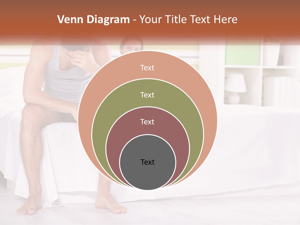 A Man Sitting On A Bed Next To A Woman PowerPoint Template