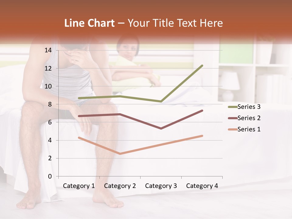 A Man Sitting On A Bed Next To A Woman PowerPoint Template