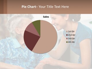 A Woman In A Blue Shirt Talking To A Woman In A Blue Shirt PowerPoint Template