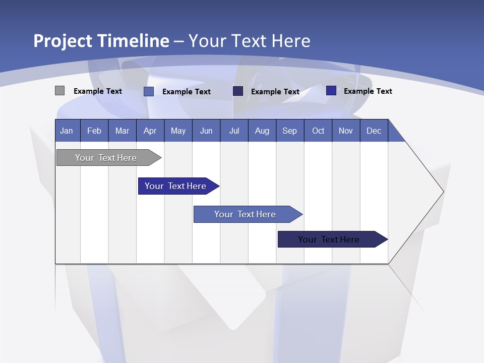 A Blue And White Present Box With A Tag On It PowerPoint Template