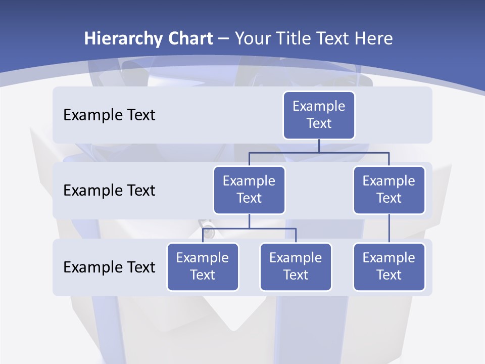 A Blue And White Present Box With A Tag On It PowerPoint Template