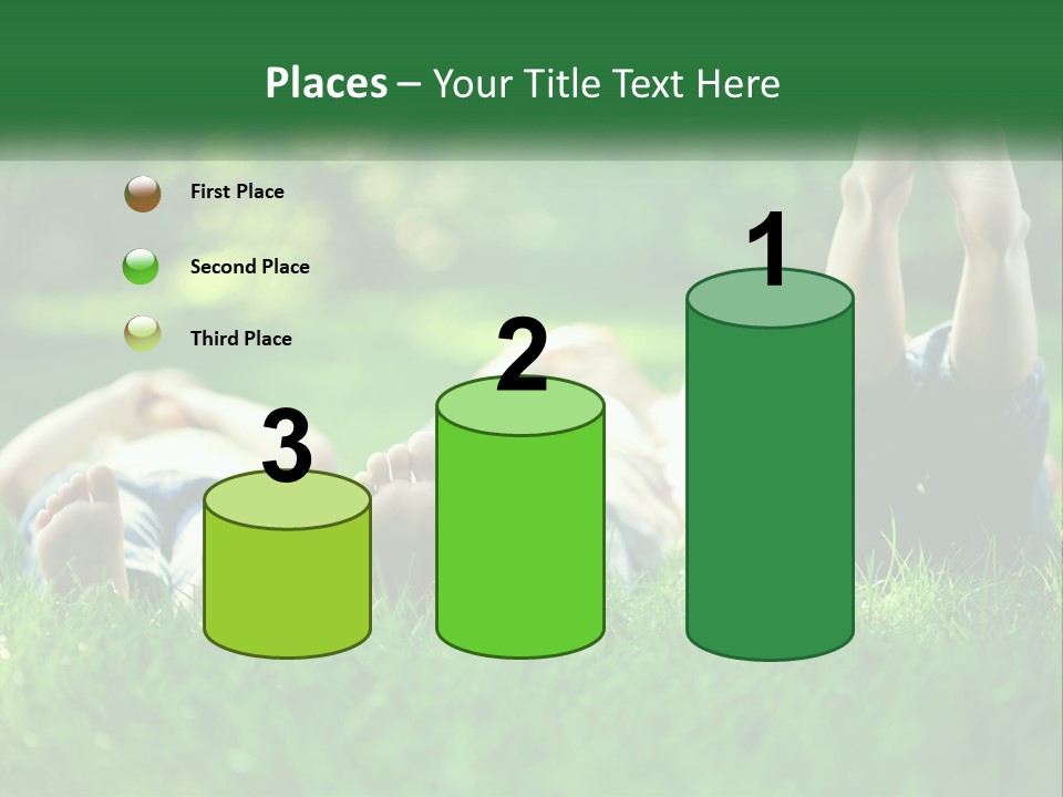 A Group Of People Laying On Top Of A Lush Green Field PowerPoint Template