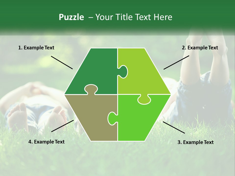 A Group Of People Laying On Top Of A Lush Green Field PowerPoint Template