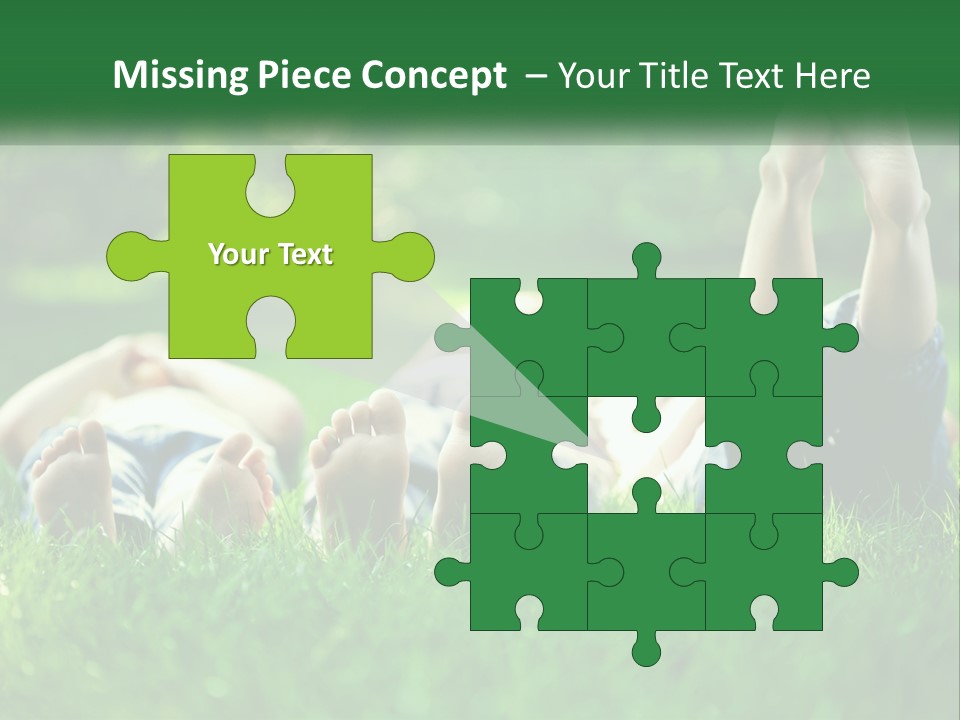 A Group Of People Laying On Top Of A Lush Green Field PowerPoint Template