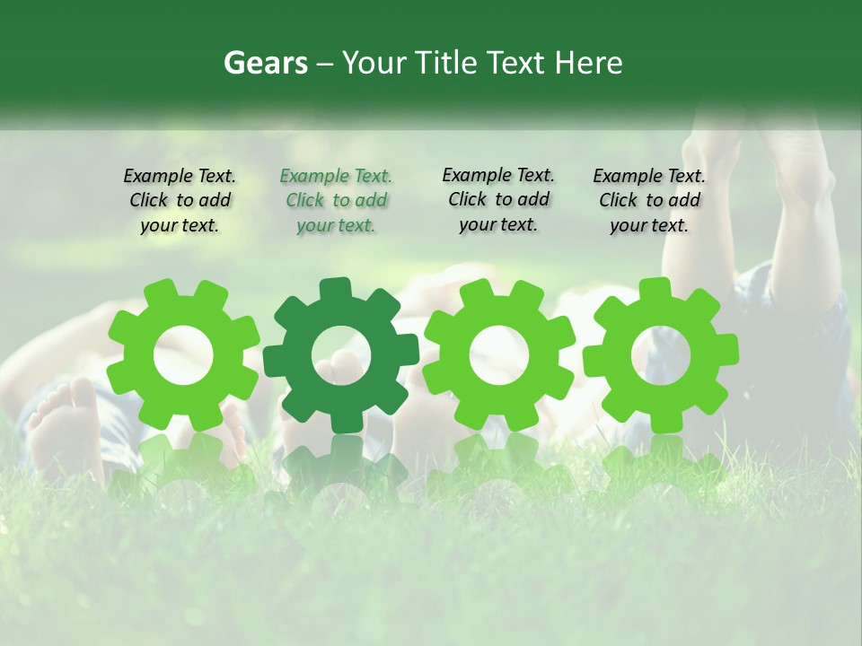 A Group Of People Laying On Top Of A Lush Green Field PowerPoint Template