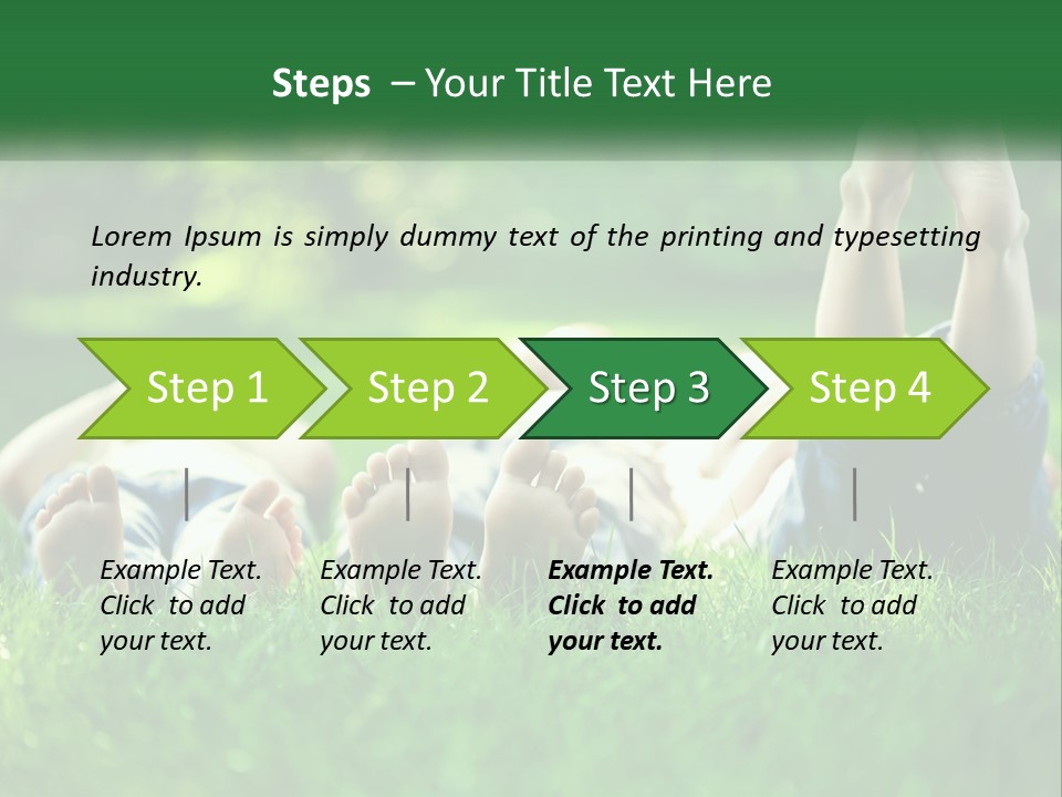 A Group Of People Laying On Top Of A Lush Green Field PowerPoint Template