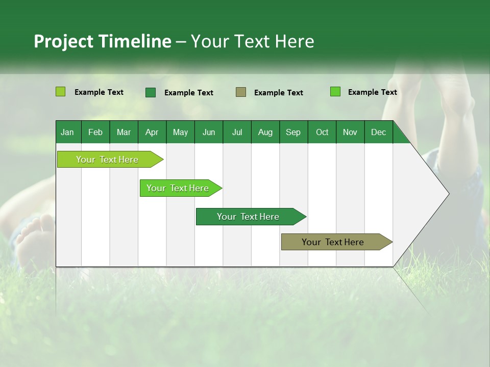 A Group Of People Laying On Top Of A Lush Green Field PowerPoint Template