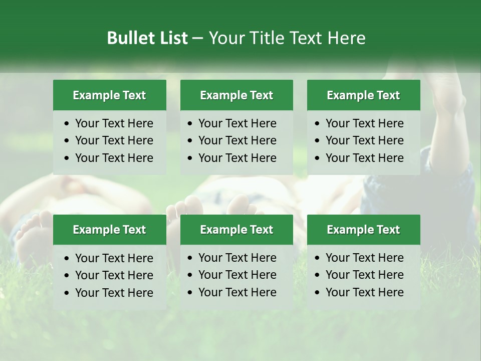 A Group Of People Laying On Top Of A Lush Green Field PowerPoint Template