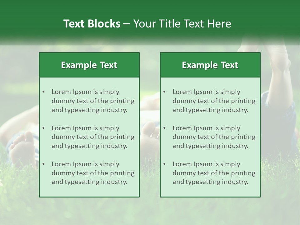 A Group Of People Laying On Top Of A Lush Green Field PowerPoint Template