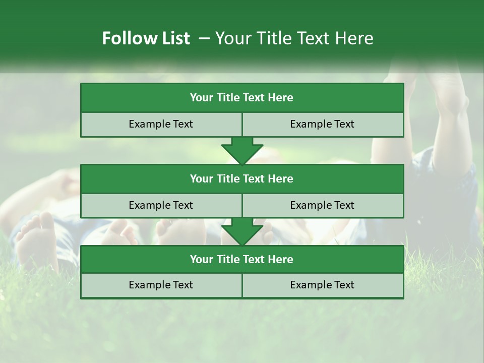 A Group Of People Laying On Top Of A Lush Green Field PowerPoint Template