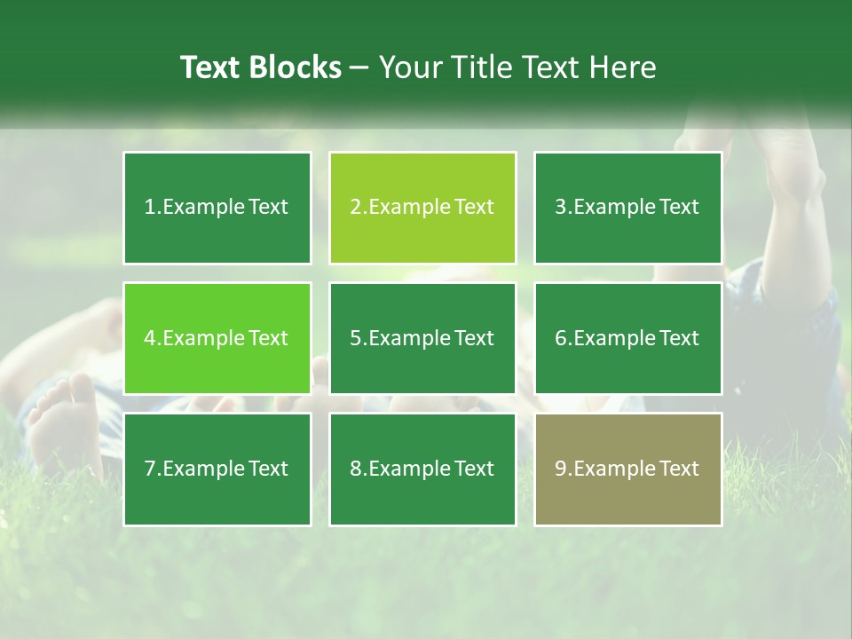 A Group Of People Laying On Top Of A Lush Green Field PowerPoint Template