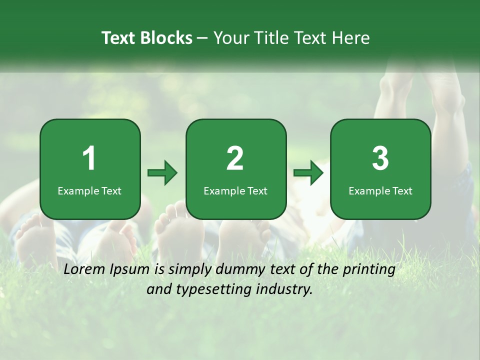 A Group Of People Laying On Top Of A Lush Green Field PowerPoint Template