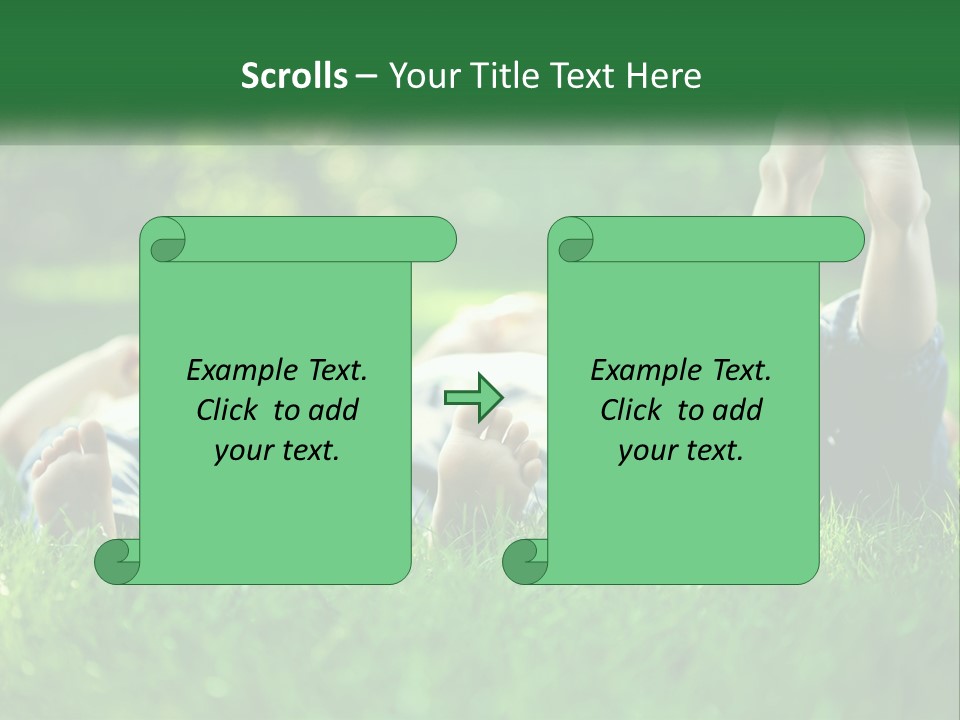 A Group Of People Laying On Top Of A Lush Green Field PowerPoint Template