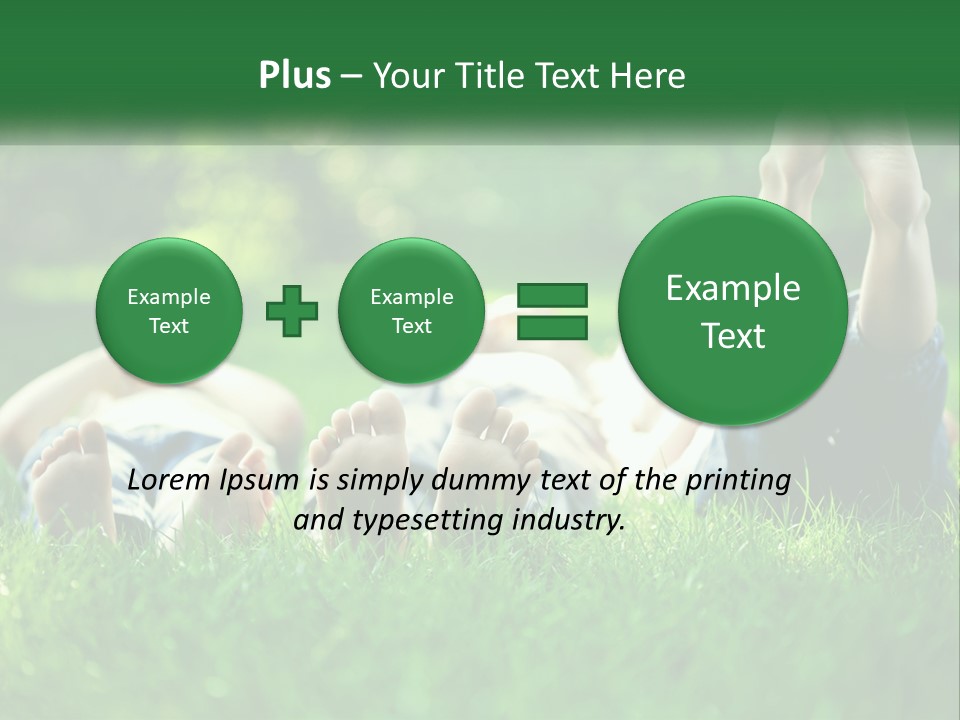 A Group Of People Laying On Top Of A Lush Green Field PowerPoint Template