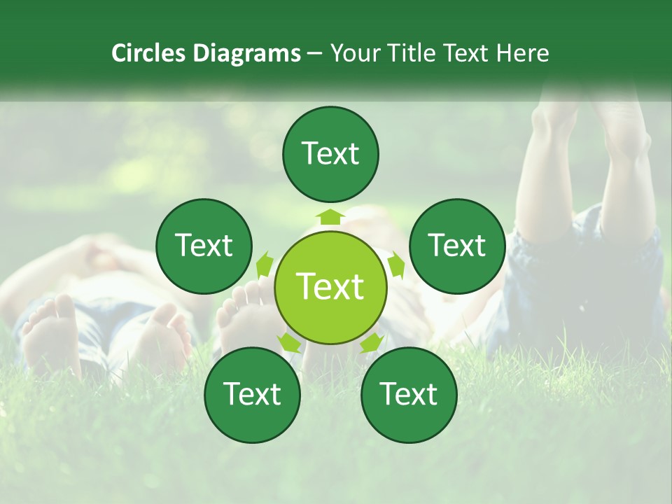 A Group Of People Laying On Top Of A Lush Green Field PowerPoint Template