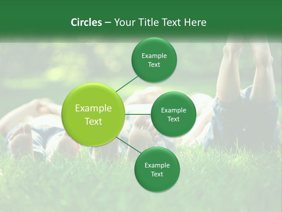 A Group Of People Laying On Top Of A Lush Green Field PowerPoint Template