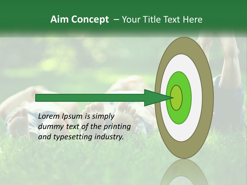 A Group Of People Laying On Top Of A Lush Green Field PowerPoint Template