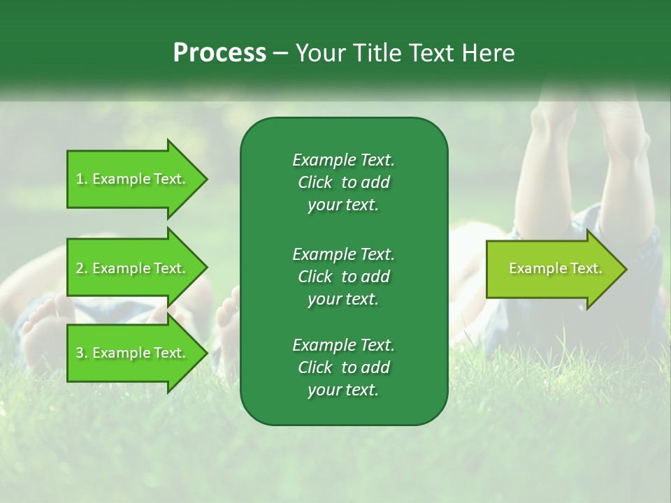 A Group Of People Laying On Top Of A Lush Green Field PowerPoint Template
