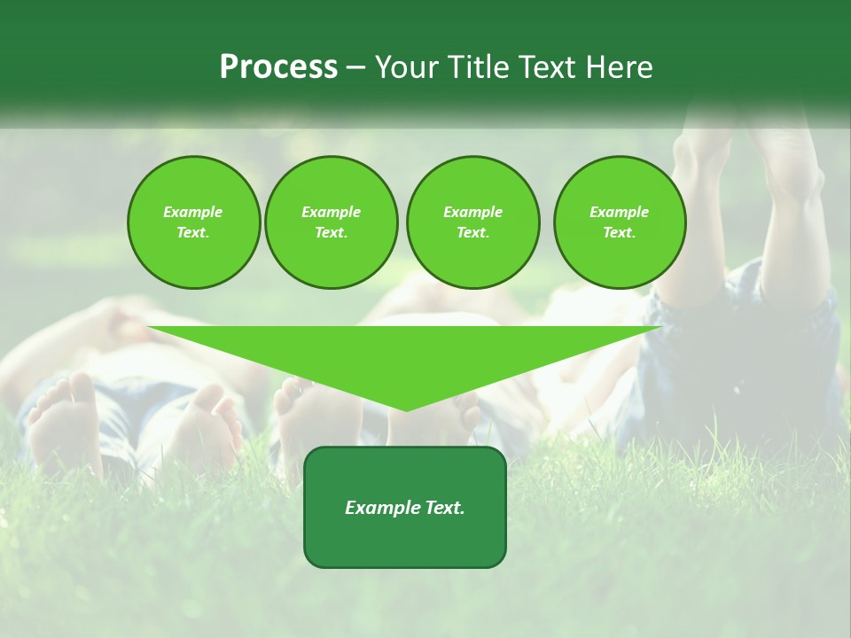 A Group Of People Laying On Top Of A Lush Green Field PowerPoint Template