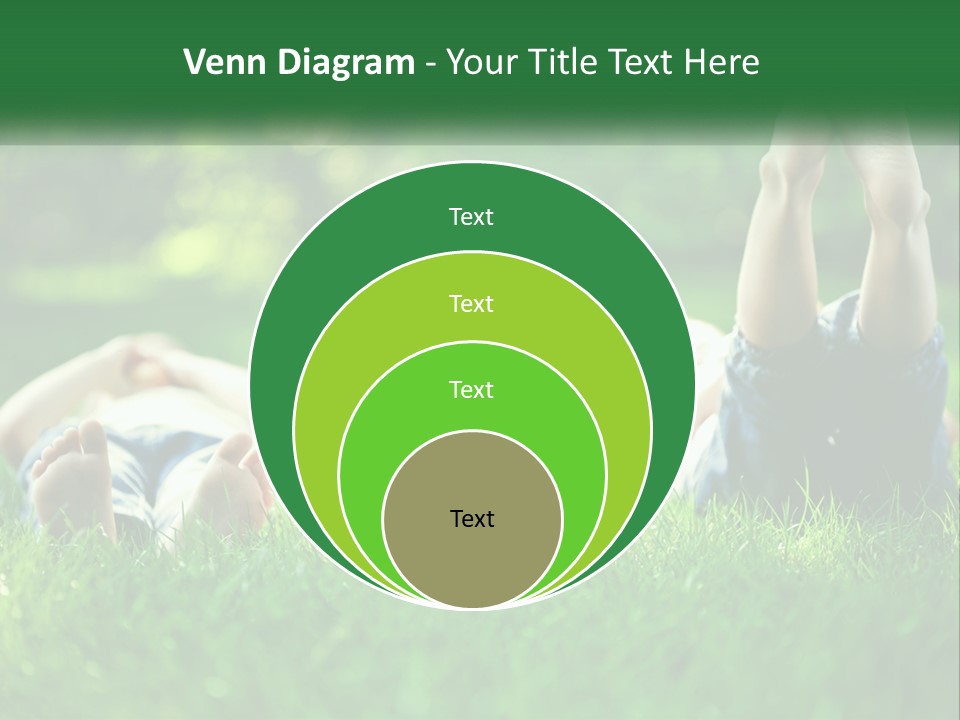 A Group Of People Laying On Top Of A Lush Green Field PowerPoint Template