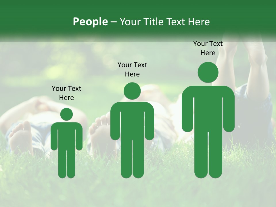 A Group Of People Laying On Top Of A Lush Green Field PowerPoint Template