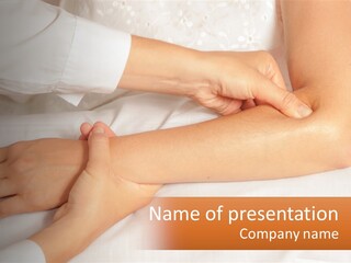 A Woman Getting A Foot Massage From A Man PowerPoint Template