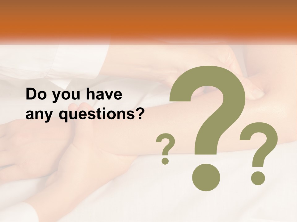 A Woman Getting A Foot Massage From A Man PowerPoint Template