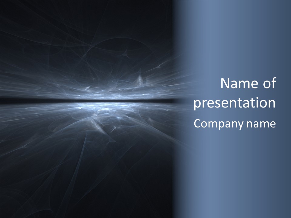 A Black And Blue Background With A White Light PowerPoint Template