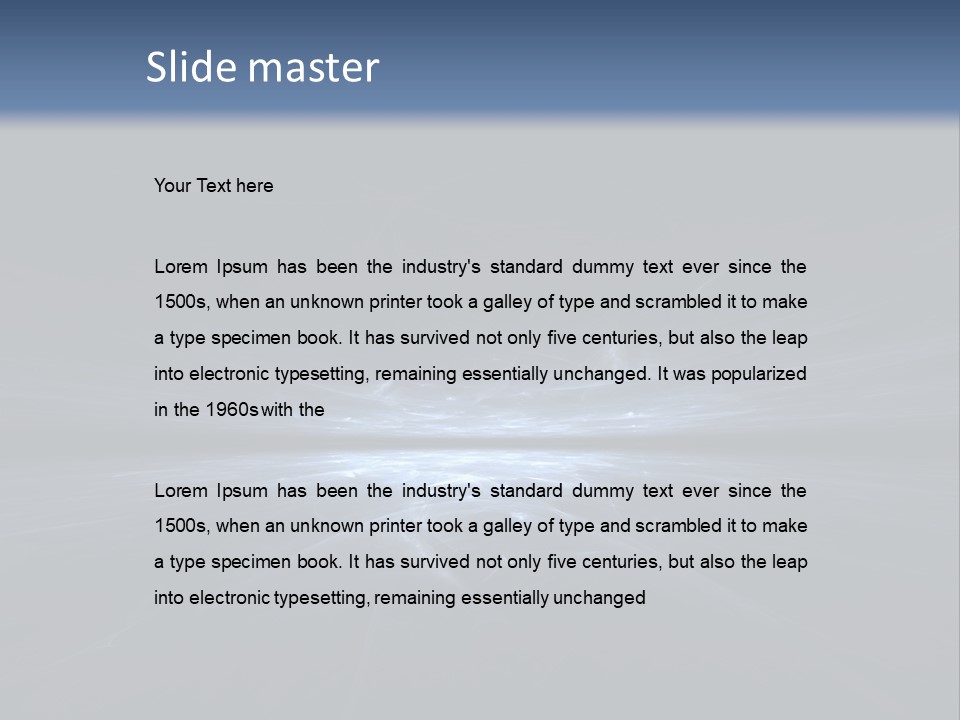 A Black And Blue Background With A White Light PowerPoint Template