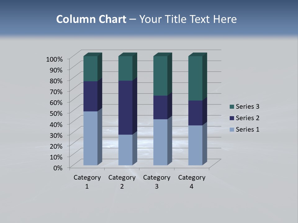 A Black And Blue Background With A White Light PowerPoint Template