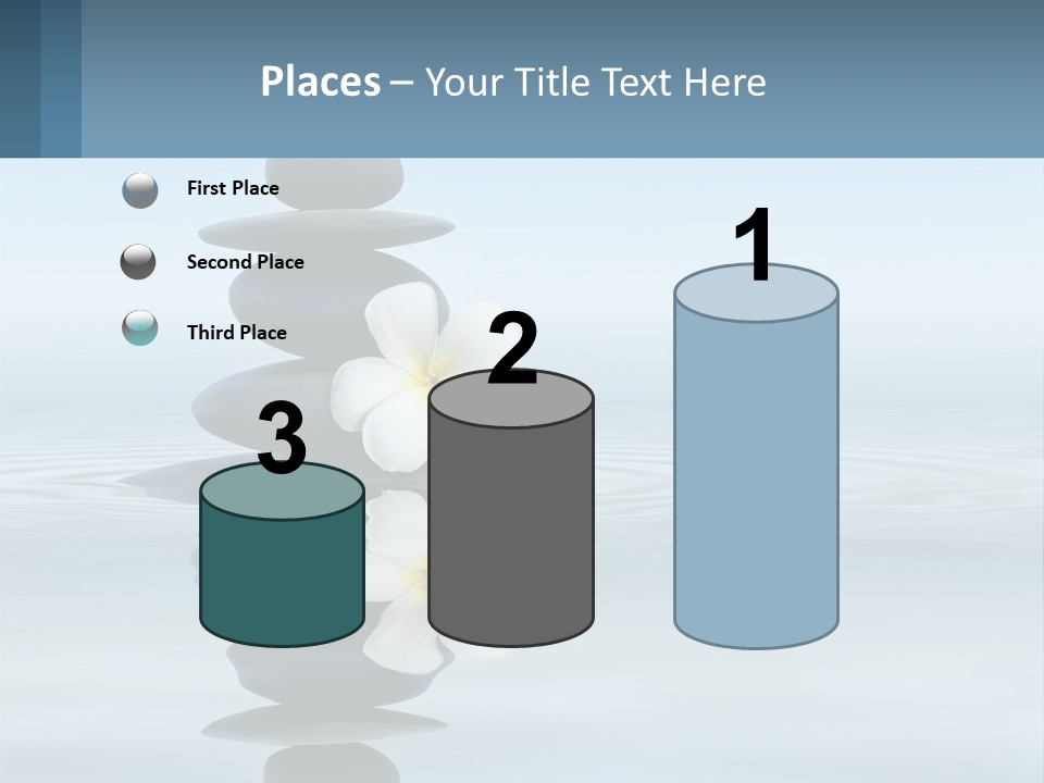 A Stack Of Rocks With Flowers On Top Of It PowerPoint Template