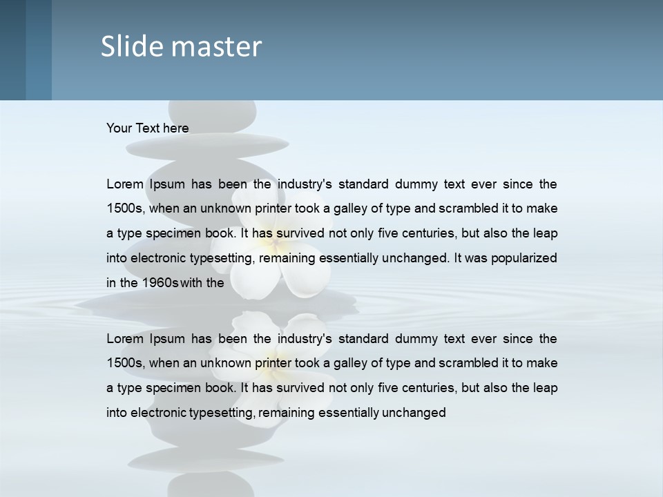 A Stack Of Rocks With Flowers On Top Of It PowerPoint Template