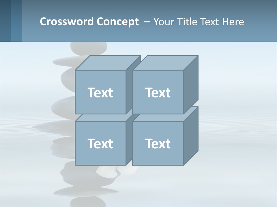 A Stack Of Rocks With Flowers On Top Of It PowerPoint Template