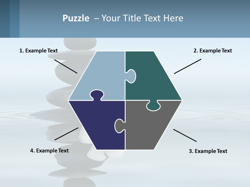 A Stack Of Rocks With Flowers On Top Of It PowerPoint Template