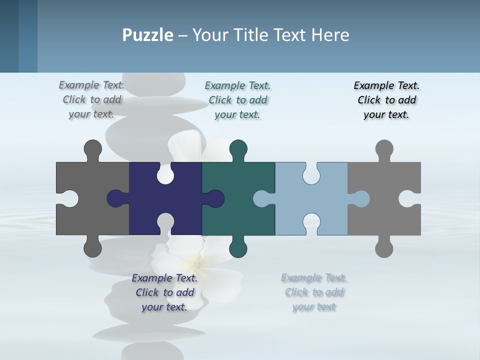 A Stack Of Rocks With Flowers On Top Of It PowerPoint Template