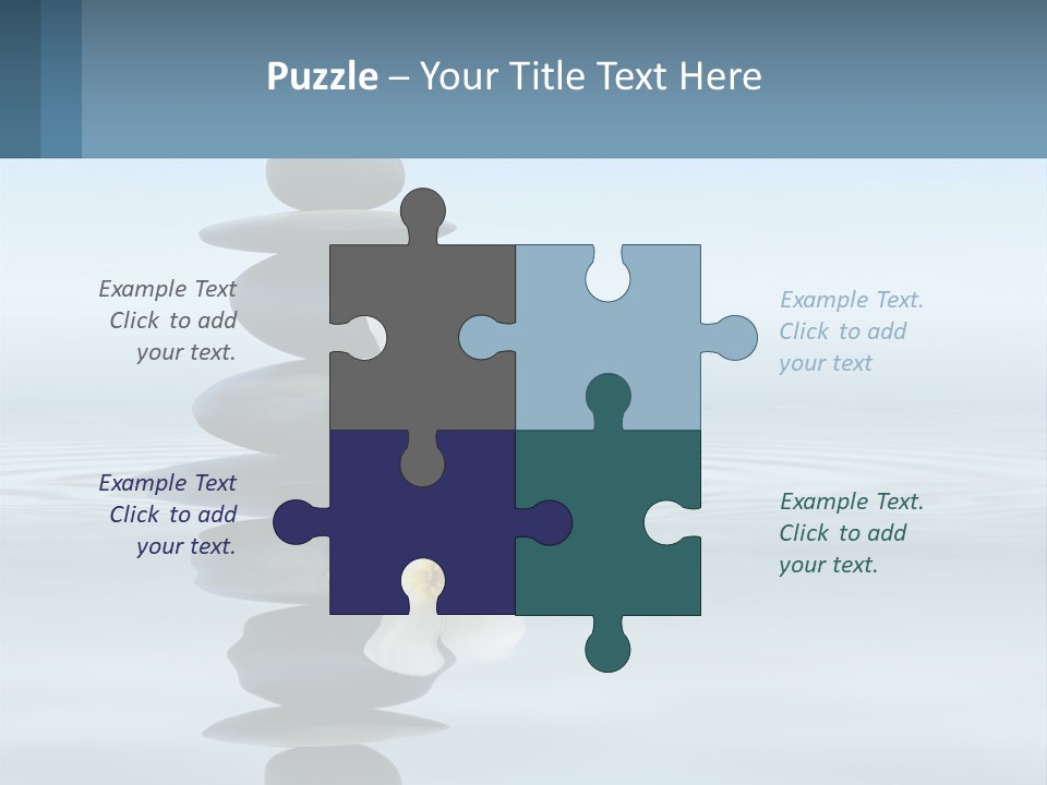 A Stack Of Rocks With Flowers On Top Of It PowerPoint Template