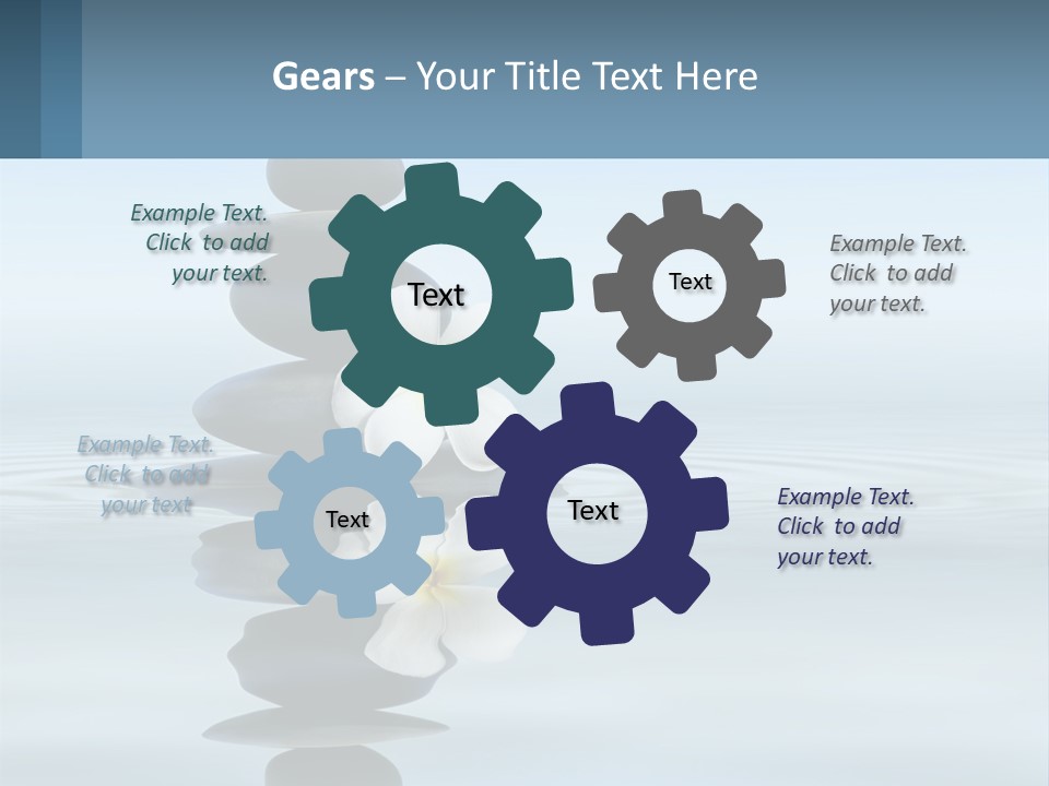 A Stack Of Rocks With Flowers On Top Of It PowerPoint Template