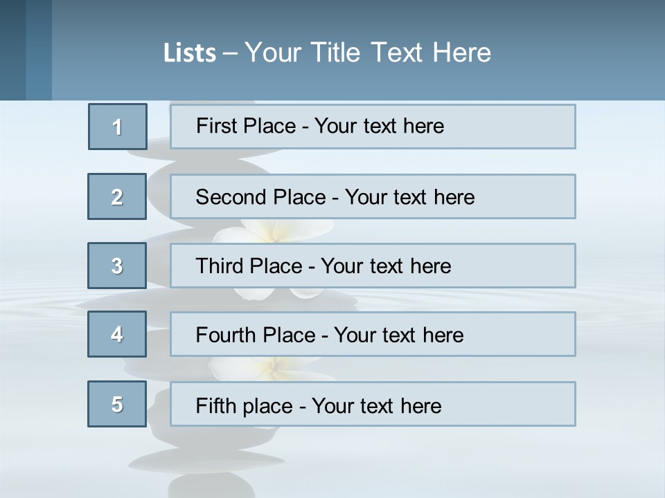 A Stack Of Rocks With Flowers On Top Of It PowerPoint Template