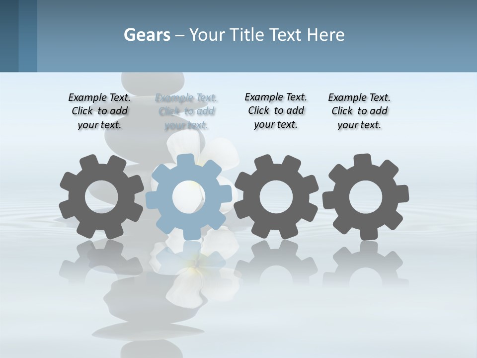 A Stack Of Rocks With Flowers On Top Of It PowerPoint Template