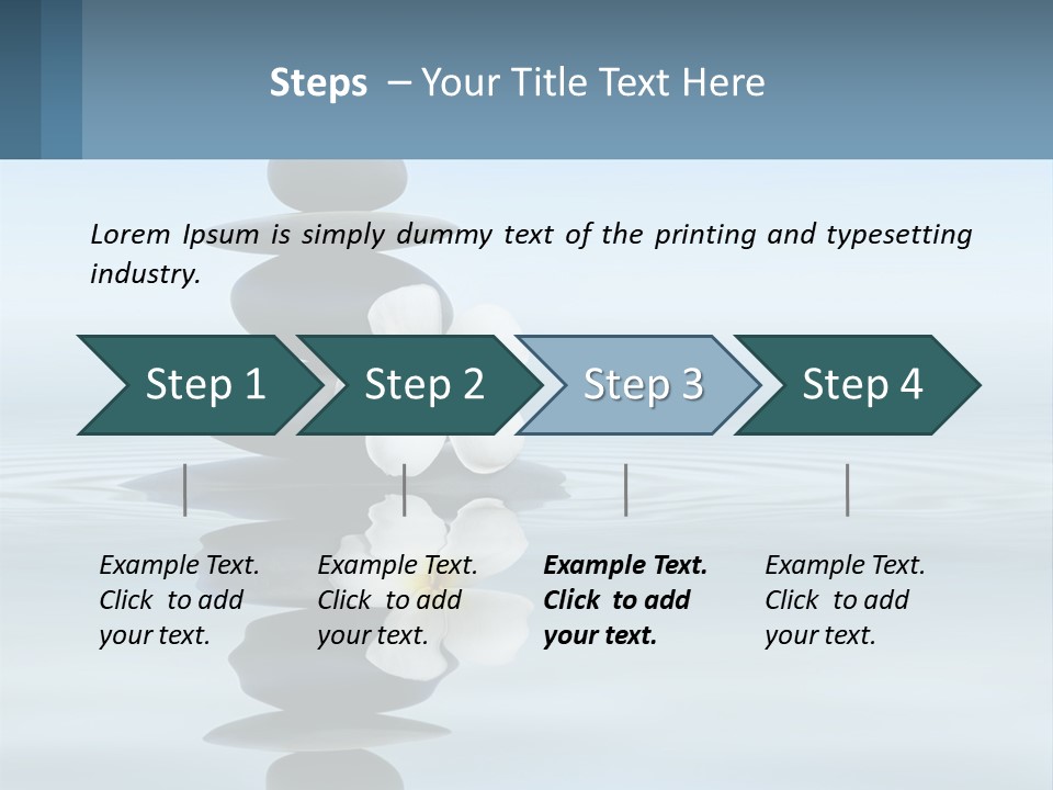 A Stack Of Rocks With Flowers On Top Of It PowerPoint Template