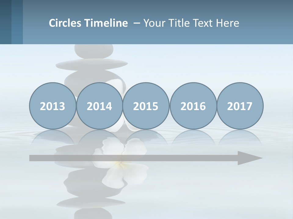 A Stack Of Rocks With Flowers On Top Of It PowerPoint Template