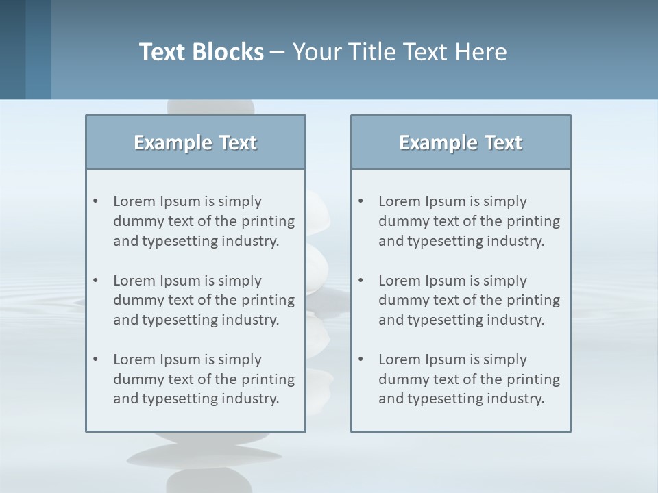 A Stack Of Rocks With Flowers On Top Of It PowerPoint Template