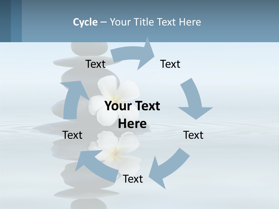 A Stack Of Rocks With Flowers On Top Of It PowerPoint Template
