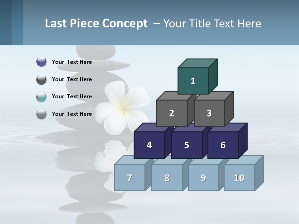 A Stack Of Rocks With Flowers On Top Of It PowerPoint Template