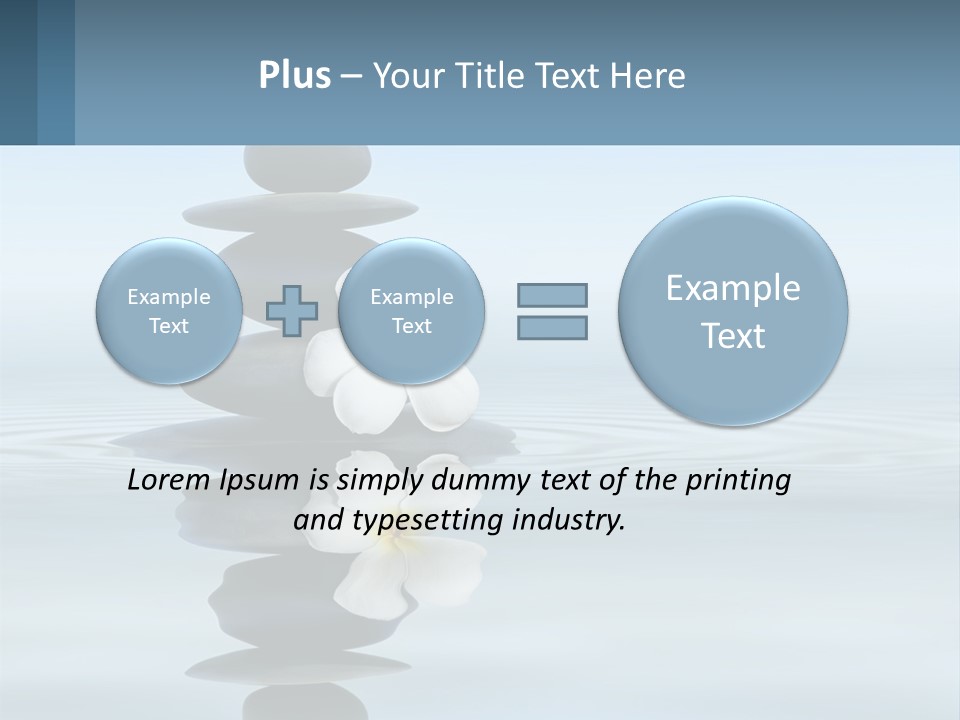 A Stack Of Rocks With Flowers On Top Of It PowerPoint Template