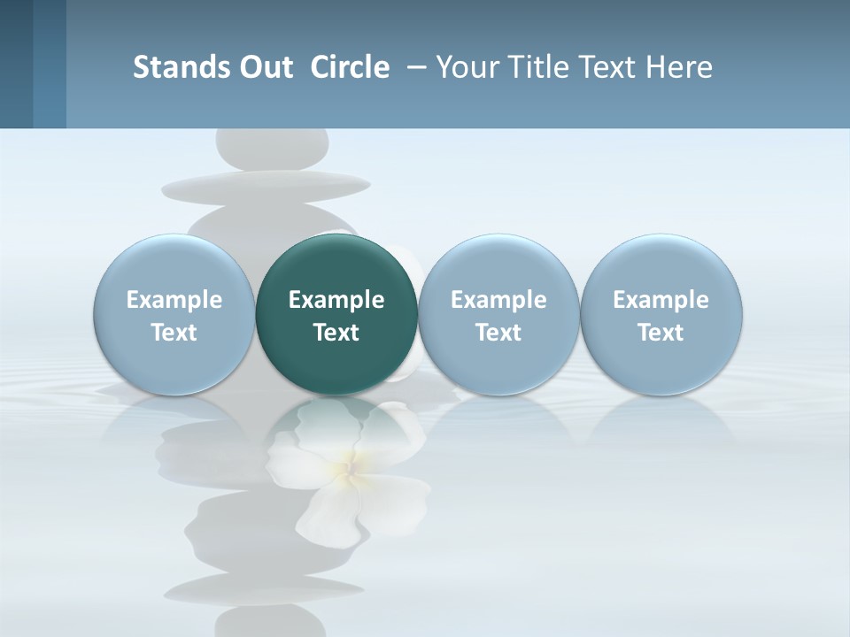 A Stack Of Rocks With Flowers On Top Of It PowerPoint Template