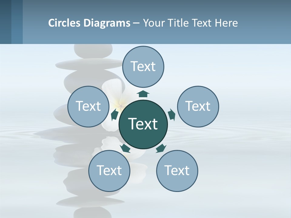 A Stack Of Rocks With Flowers On Top Of It PowerPoint Template