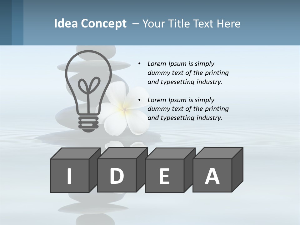 A Stack Of Rocks With Flowers On Top Of It PowerPoint Template