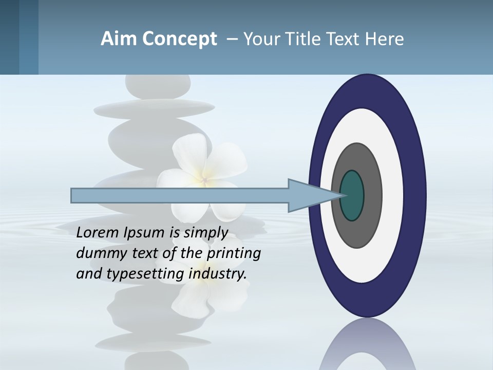 A Stack Of Rocks With Flowers On Top Of It PowerPoint Template